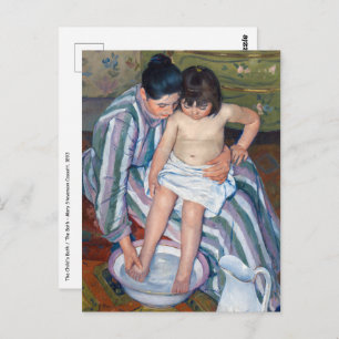 Mary Cassatt - Het kinderbad / Het bad van het kin Briefkaart