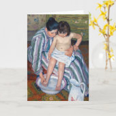 Mary Cassatt - Het kinderbad / Het bad van het kin Kaart (Gele Bloem)