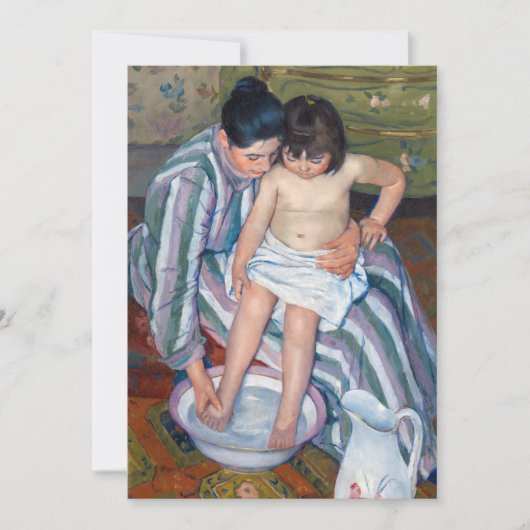 Mary Cassatt - Het kinderbad / Het bad van het kin Kaart (Voorkant)