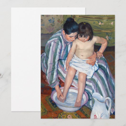 Mary Cassatt - Het kinderbad / Het bad van het kin Kaart (Voorkant / Achterkant)