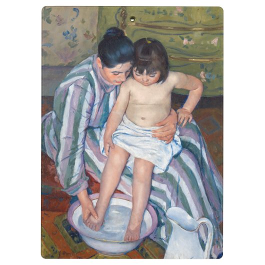 Mary Cassatt - Het kinderbad / Het bad van het kin Klembord (Achterkant)