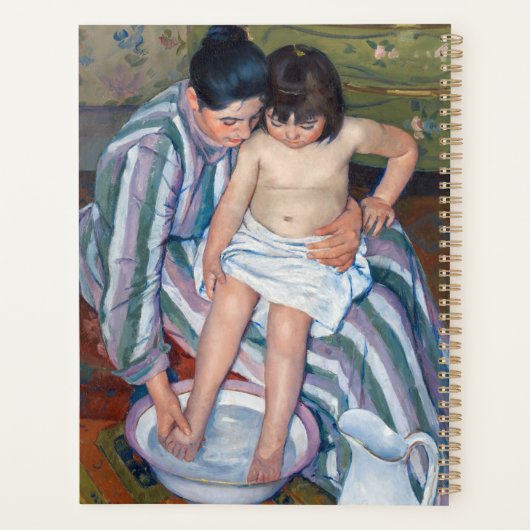 Mary Cassatt - Het kinderbad / Het bad van het kin Planner (Achterkant)
