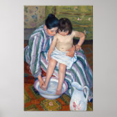 Mary Cassatt - Het kinderbad / Het bad van het kin Poster (Voorkant)