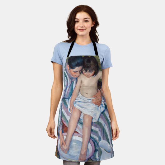 Mary Cassatt - Het kinderbad / Het bad van het kin Schort (Gedragen)