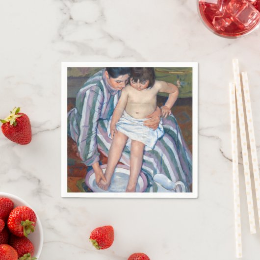 Mary Cassatt - Het kinderbad / Het bad van het kin Servet (Insitu)