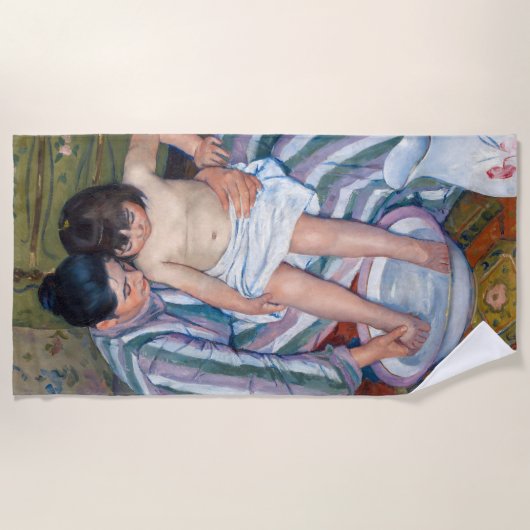 Mary Cassatt - Het kinderbad / Het bad van het kin Strandlaken (Voorkant)