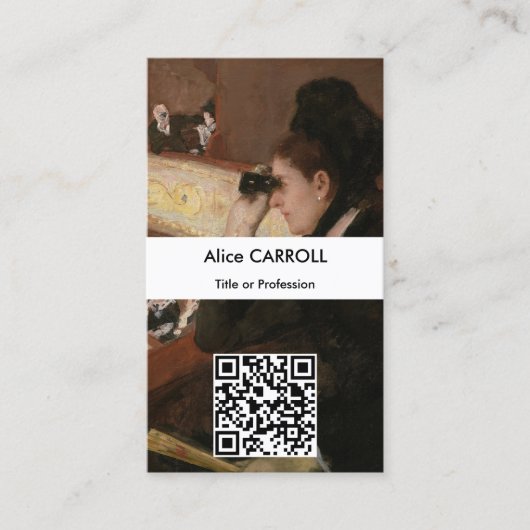 Mary Cassatt - in de haven - QR-code Visitekaartje (Voorkant)