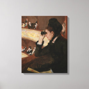 Mary Cassatt - In de Loge Canvas Afdruk