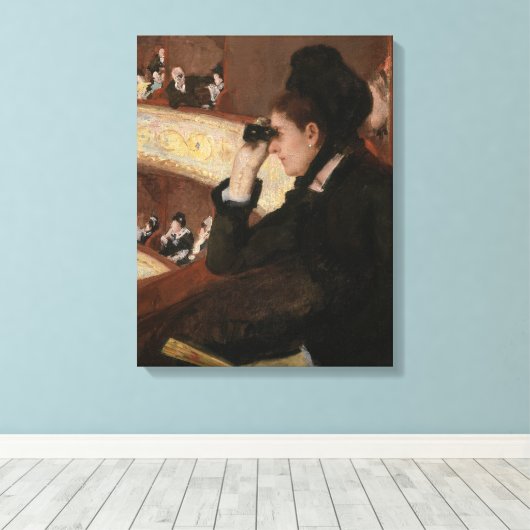 Mary Cassatt - in de Loge Canvas Afdruk (Insitu (Houten vloer))