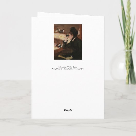 Mary Cassatt - in de Loge Kaart (Achterkant)