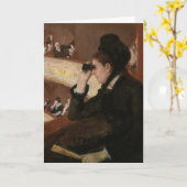 Mary Cassatt - in de Loge Kaart (Gele Bloem)