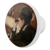 Mary Cassatt - in de Loge Keramische Knop (Rechts)