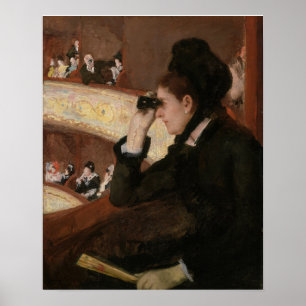 Mary Cassatt - in de Loge Poster