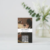 Mary Cassatt - In de Loge - QR Code Visitekaartje (Staand voorkant)