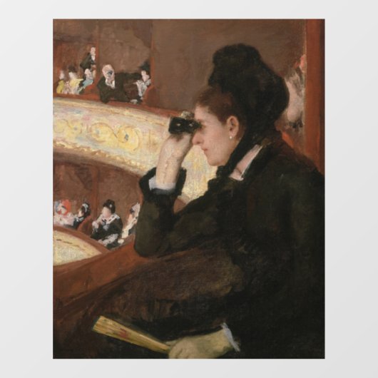 Mary Cassatt - in de Loge Raamsticker (Vel)