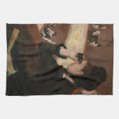 Mary Cassatt - in de Loge Theedoek (Horizontaal)