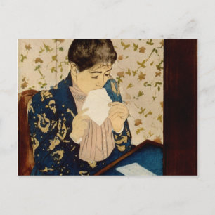 Mary Cassatt is de brief (ongeveer 1891) Briefkaart