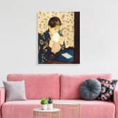 Mary Cassatt is de brief (ongeveer 1891) Canvas Afdruk (Insitu (Woonkamer))