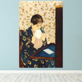 Mary Cassatt is de brief (ongeveer 1891) Canvas Afdruk (Insitu (Houten vloer))