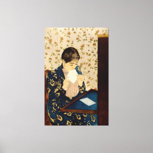 Mary Cassatt is de brief (ongeveer 1891) Canvas Afdruk
