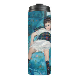 Mary Cassatt - Jong meisje in een blauwe fauteuil Thermosbeker