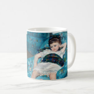 Mary Cassatt - Jong meisje in een blauwe stoel Koffiemok