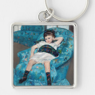 Mary Cassatt - Jong meisje in een blauwe stoel Sleutelhanger
