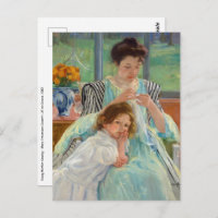 Mary Cassatt - Jonge moeder die naait