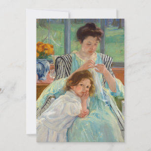 Mary Cassatt - Jonge moeder die naait Kaart