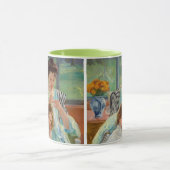 Mary Cassatt - Jonge moeder die naait Mok (Midden)