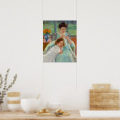 Mary Cassatt - Jonge moeder die naait Poster (Keuken)