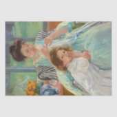 Mary Cassatt - Jonge moeder die naait Tissuepapier (Voorkant)