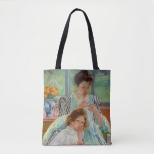 Mary Cassatt - Jonge Moeder die Naait Tote Bag