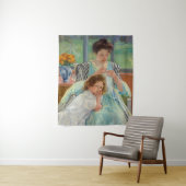 Mary Cassatt - Jonge moeder die naait Wandkleed (In situ)