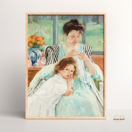 Mary Cassatt Jonge Moeder Naaien Schilderkunst Poster