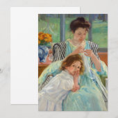 Mary Cassatt - Jonge moeder naait Bedankkaart (Voorkant / Achterkant)
