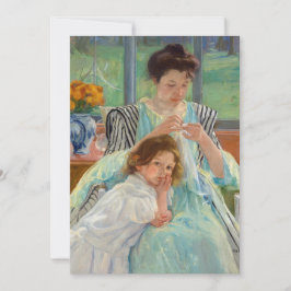 Mary Cassatt - Jonge Moeder Naait Bedankkaart