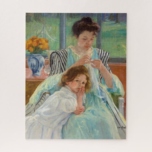 Mary Cassatt - Jonge moeder naait Legpuzzel (Verticaal)