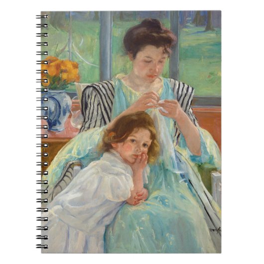 Mary Cassatt - Jonge moeder naait Notitieboek (Voorkant)