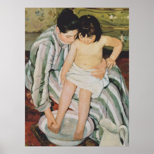 Mary Cassatt Kind in bad schilderij Poster (Voorkant)