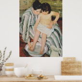 Mary Cassatt Kind in bad schilderij Poster (Keuken)