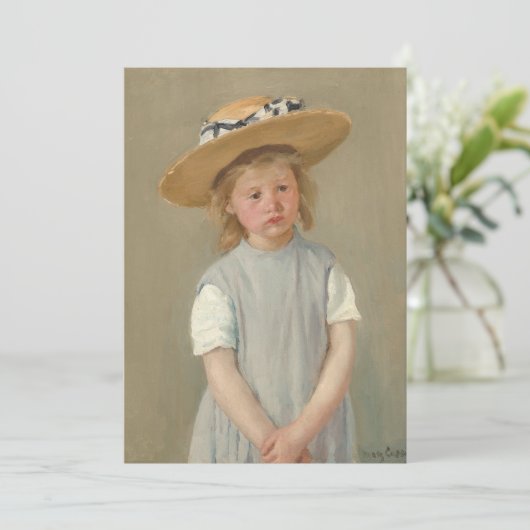 Mary Cassatt - Kind in een rietje Pet Bedankkaart (Staand voorkant)