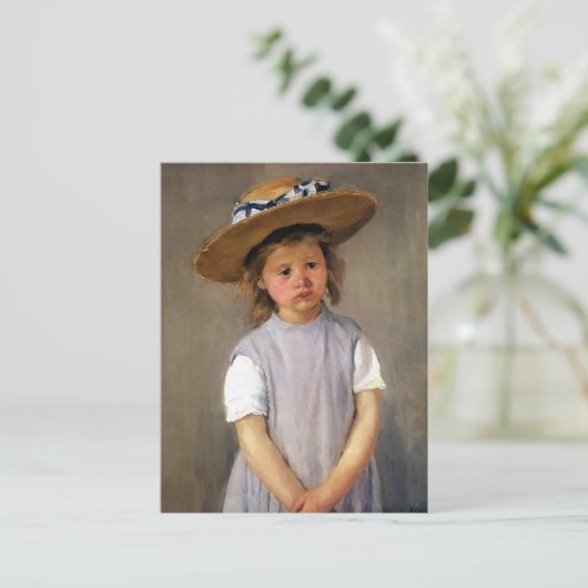Mary Cassatt "Kind in een rietje Pet" Briefkaart (Staand voorkant)