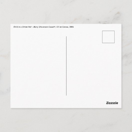 Mary Cassatt - Kind in een rietje Pet Briefkaart (Achterkant)
