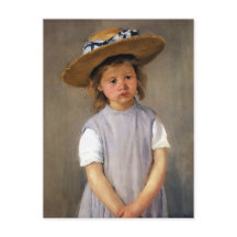 Mary Cassatt "Kind in een rietje Pet"