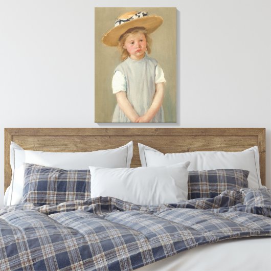 Mary Cassatt - Kind in een rietje Pet Canvas Afdruk (Insitu (Slaapkamer))
