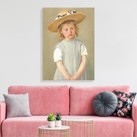 Mary Cassatt - Kind in een rietje Pet Canvas Afdruk (Insitu (Woonkamer))