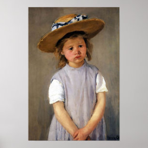 Mary Cassatt "Kind in een rietje Pet" Poster
