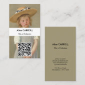 Mary Cassatt - Kind in een rietje Pet - QR-code Visitekaartje (Voorkant / Achterkant)