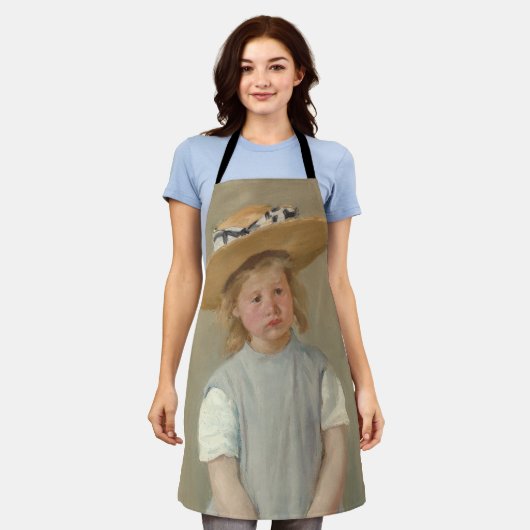 Mary Cassatt - Kind in een rietje Pet Schort (Gedragen)